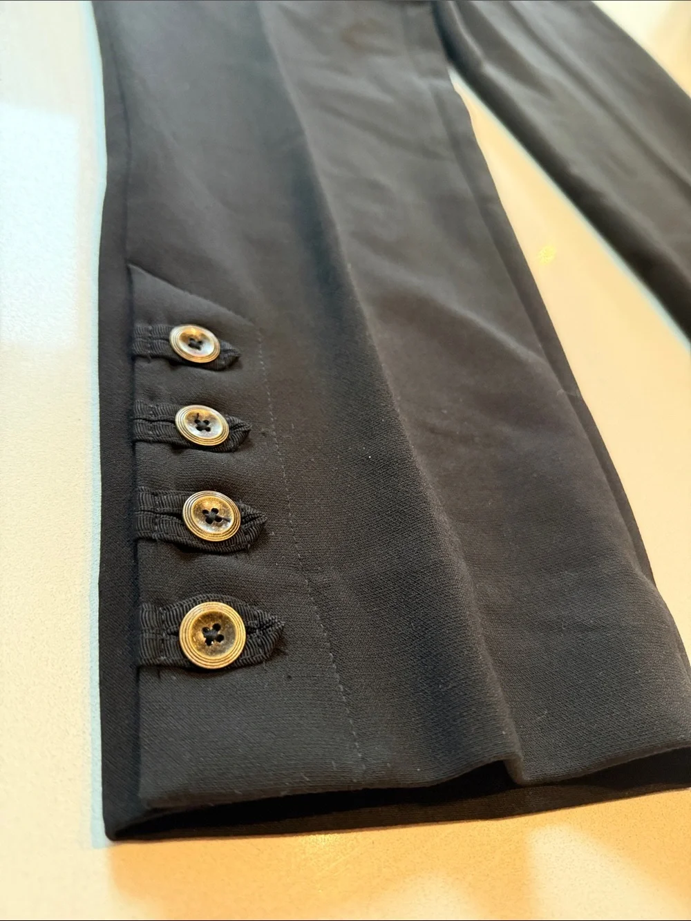 🆕 White House Black Market The Slim Ankle Button-Cuff Pants, Black, Size 10R - Picture 2 of 12